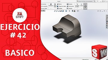 Ejercicio #42 en SOLIDWORKS nivel basico 🔧 // Exercise #42 SOLIDWORKS basic level