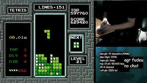 My second Maxout with hypertap on NES Tetris! (sixteenth overall)