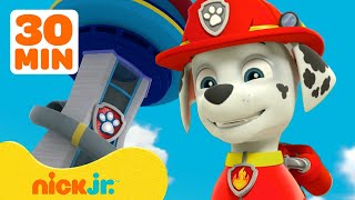 PAW Patrol Marshall's BEST Lookout Tower Rescues! w/ Chase & Skye | 30 Minute Compilation | Nick Jr. screenshot 5