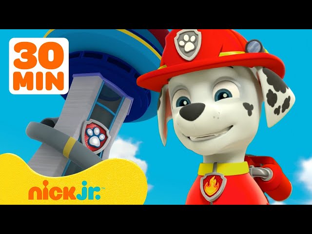 PAW Patrol Marshall's BEST Lookout Tower Rescues! w/ Chase & Skye, 30  Minute Compilation