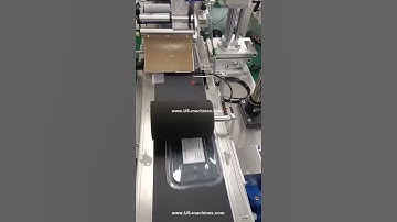 Food case tray case lid top flat surface labeling machine labeling testing video