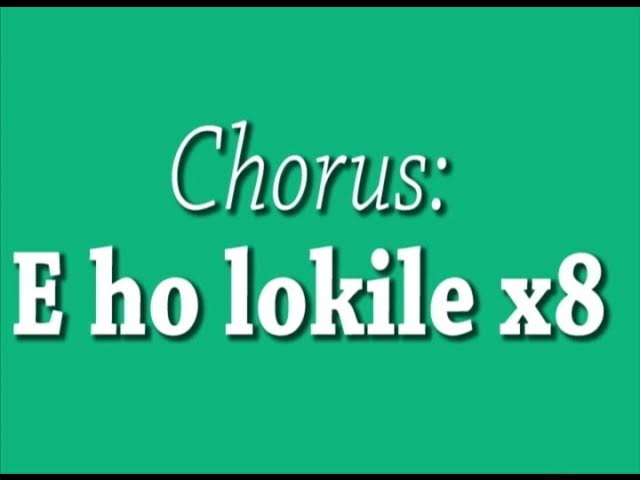 Tsepo Tshola -  Ho Lokile Lyrics