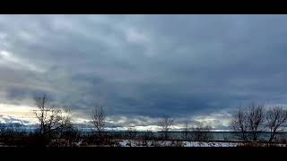Time-Lapse. Winter clouds racing