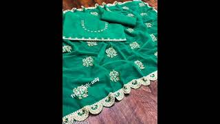 Party wear beads soft net Sarees Collection for order what's app 9059521073 screenshot 5