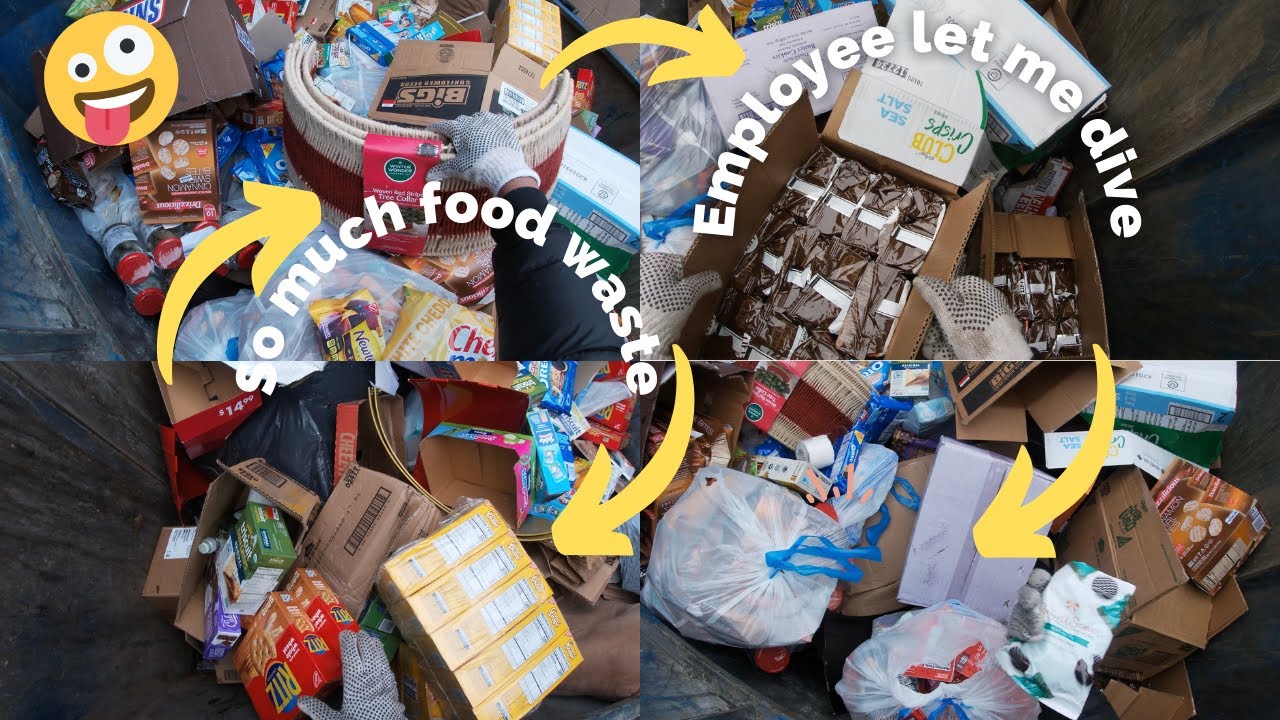 DUMPSTER DIVING ENTIRE DUMPSTER LOADED WITH FOOD BIG LOTS YouTube