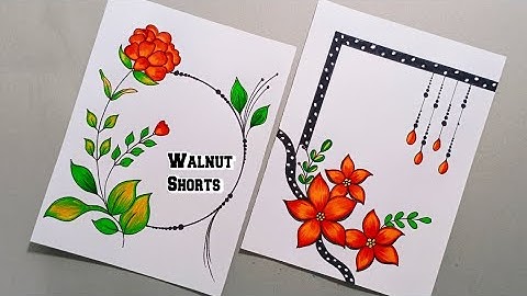 How To Make Border Design For Front Page/Project Work Designs/Project Design/Chart Paper Decoration