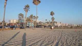 360 degrees venice beach around fishing pier, california.