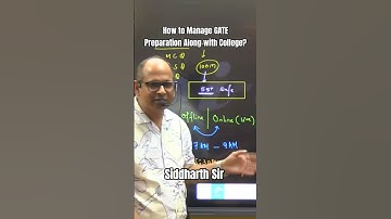 How to Manage GATE Preparation Along with College? #gate #cse #igate #bhilai
