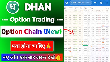 Dhan web New Advance Option Chain for Trading - 2025 | Dhan Option trading kaise karen