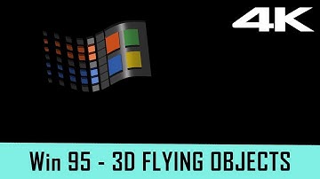 Windows 95 Screensaver - 3D Flying Objects (4K)