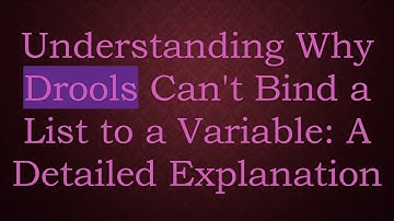 Understanding Why Drools Can