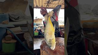 AMAZING Queen Trevally Fish Cutting Like a BOSS 🫡 INSANE Knife Skills #shorts #fish #cuttingskills