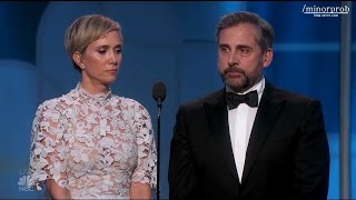 Kristen Wiig \u0026 Steve Carell presenting at Golden Globes (Korean sub)