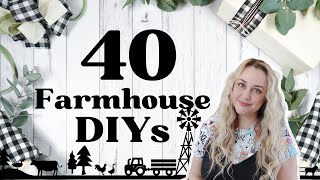 40 AMAZING!!! Farmhouse DIY Decor | Decorating on a Budget