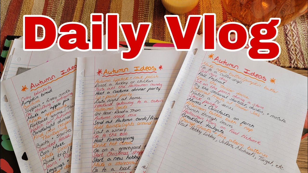 Dollar Tree, Autumn Bucket List, Meal Plan | Daily Vlog