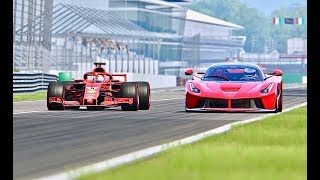 Ferrari F1 2018 vs La Ferrari   Monza