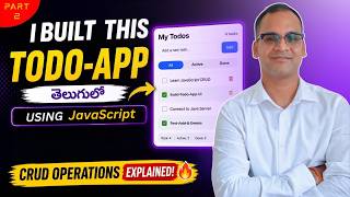🚀 JavaScript CRUD Operations Explained | Build a Real Todo App | Telugu #coding