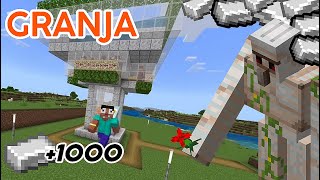 ✅️ GRANJA de HIERRO FÁCIL! Minecraft Bedrock