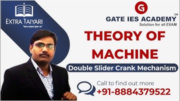 Top Faculty | Theory Of Machine  | Double Slider Crank Mechanism |GATE | ESE | IPATE