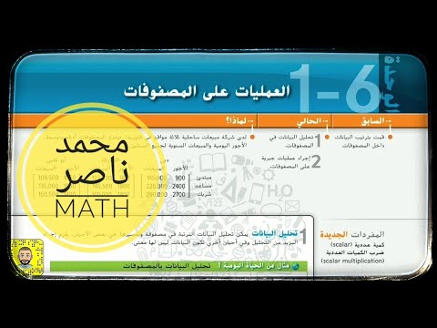   العمليات على المصفوفات    الرياضيات عاشر متقدم عام
