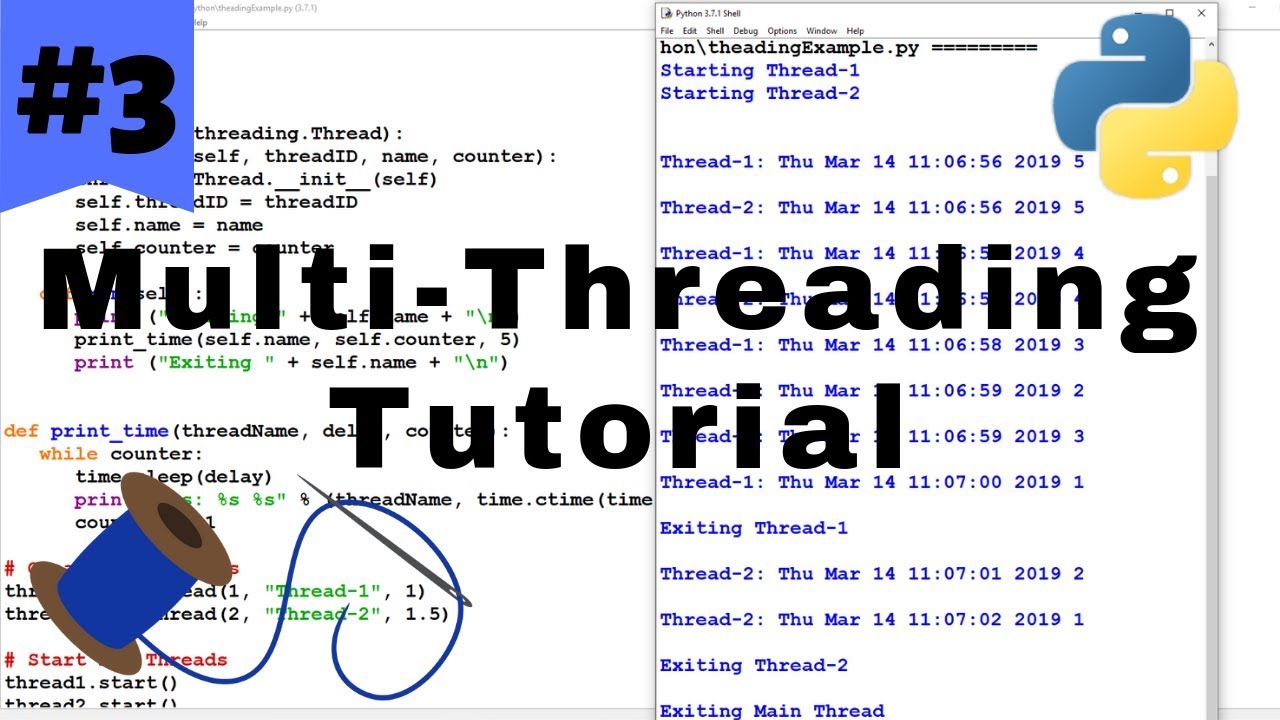 Python Multithreading Tutorial #3 - Synchronizing  Locking Threads