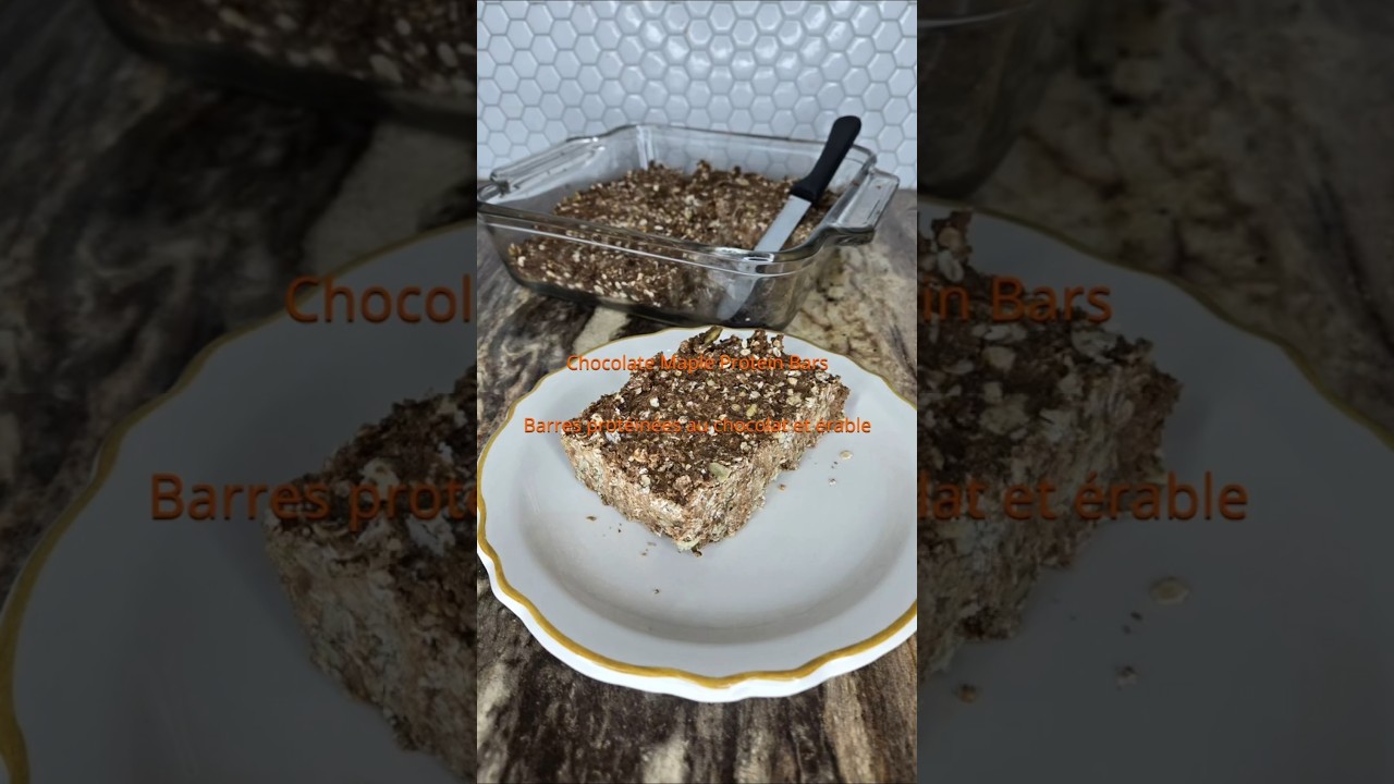 Chocolate Maple Protein Bars / Barres protéines au chocolat et érable