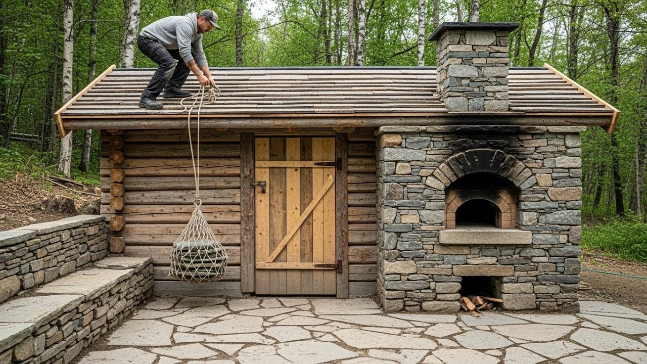 30 Tage: Warme Holz-Hütte bauen als Unterschlupf im Amazonas-Regenwald | Bushcraft, Überleben