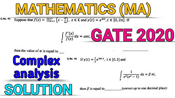 GATE 2020 || MATHEMATICS (MA) || COMPLEX ANALYSIS || SOLUTION.