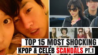 Top 15 Most SHOCKING Kpop & Korean Celebrity SCANDALS of All Time Pt.1 | HOT TOPIC