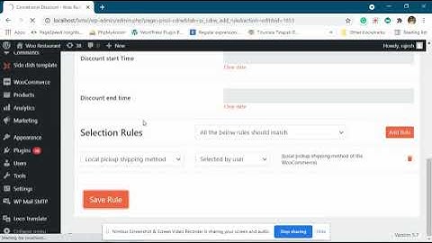 Local pickup discount for Woocommerce