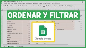 Filtrar y Ordenar Datos en Google Sheets