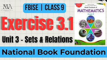 Class 9 Math Exercise 3.1 Full NBF | Federal Board | ex. 3.1 class 9 | Class 9 ex. 3.1 nbf #maths 