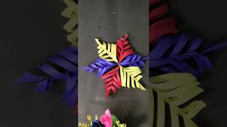 Easy 3D Paper Snowflake ❄️#ytshorts #diy #craft #viral