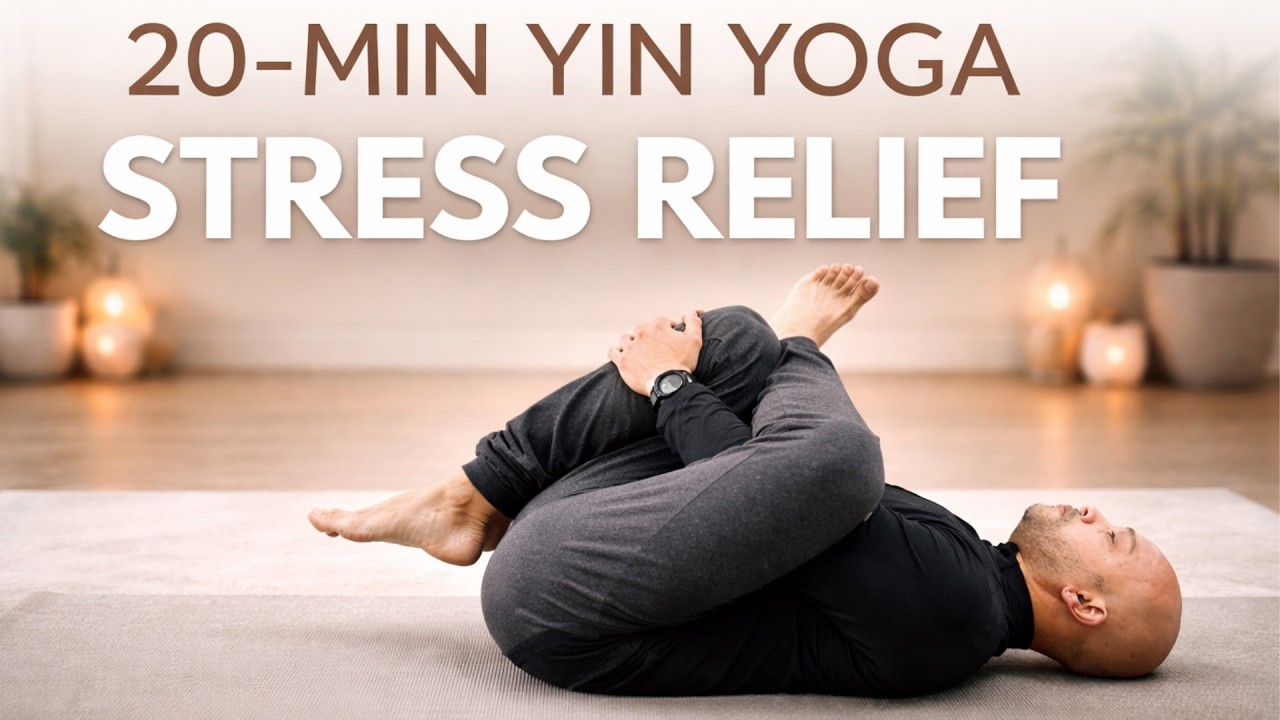 20 Minute Yin Yoga for Total Body Release - No Props | Stress Relief ...