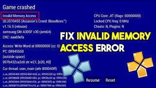 How to fix invalid memory access in ppsspp emulator| how to fix invalid memory access ppsspp android screenshot 5