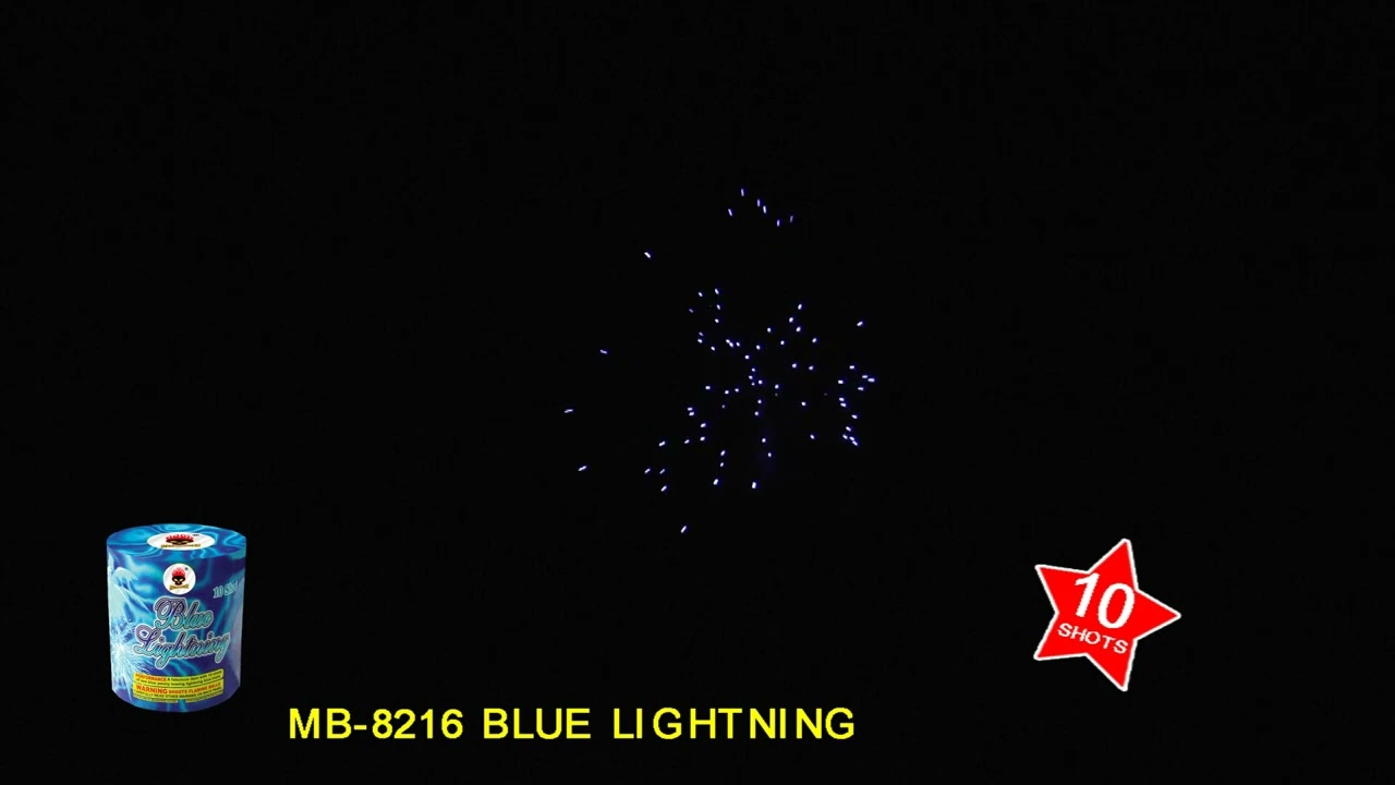 Blue Lightning - Megabanger Fireworks - 200 Gram - MB 8216