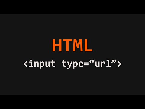 Input a URL Input Field HTML Example