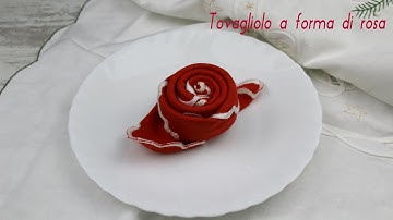 Tovagliolo a forma di rosa