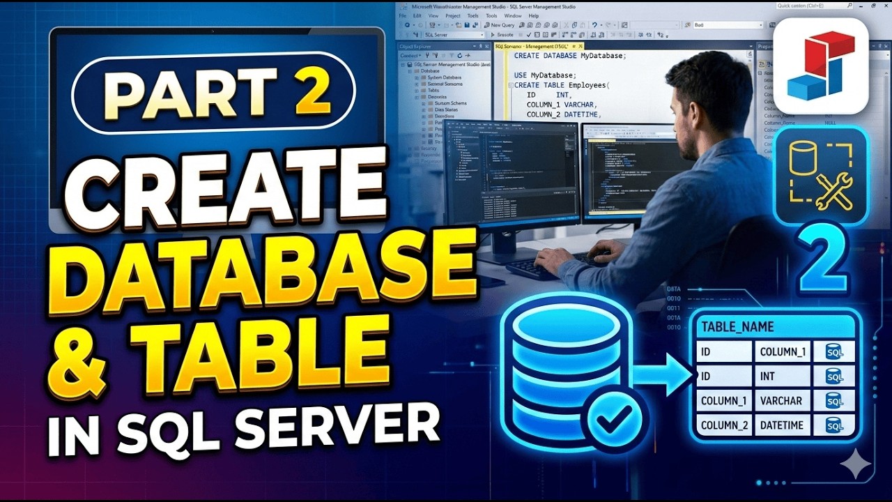 How to create databse in sql server part2(Urdu) - YouTube