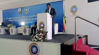 Dr Machengete POTRAZ  DG addressed DPO at the certification ceremony in Harare 05.12.25