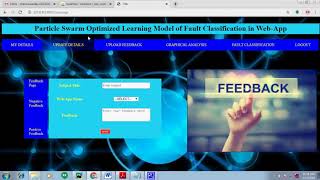 A Particle Swarm Optimized Learning Modelof Fault Classification in Web-Apps