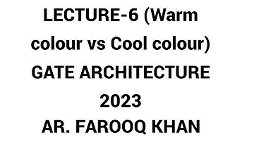 GATE ARCHITECTURE LECTURE-6 BY AR. FAROOQ KHAN