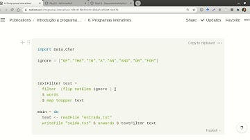 Introdução a programação funcional:  Programas interativos