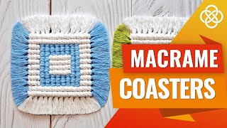 Macrame Coaster Two Colors | Macrame Coasters DIY | Macrame Coaster Tutorial