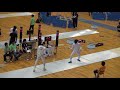 2016年IH フェンシング 男子 エペ 予選 1回戦 中村哲也（東亜学園）vs 西垣匠一郎（金沢桜丘）