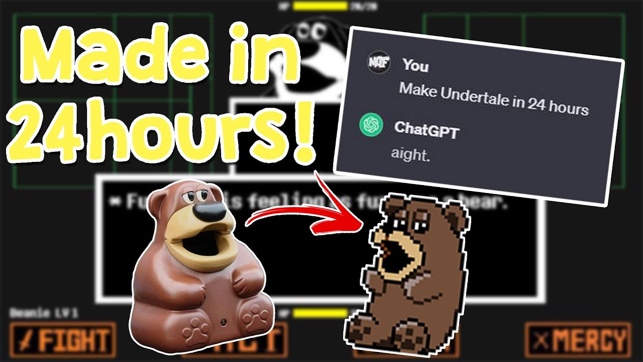 Making an Undertale game in 24 hours with ChatGPT AI - YouTube