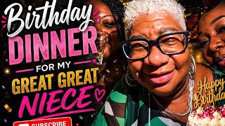 Birthday dinner for my great great niece #luenell