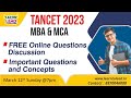 TANCET 2023 MBA & MCA | Free Online Questions Discussion #tancet2023mba