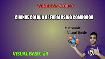 HOW TO CHANGE COLOUR OF FORM USING COMBOBOX || VISUAL BASIC #3 || IN BANGLA