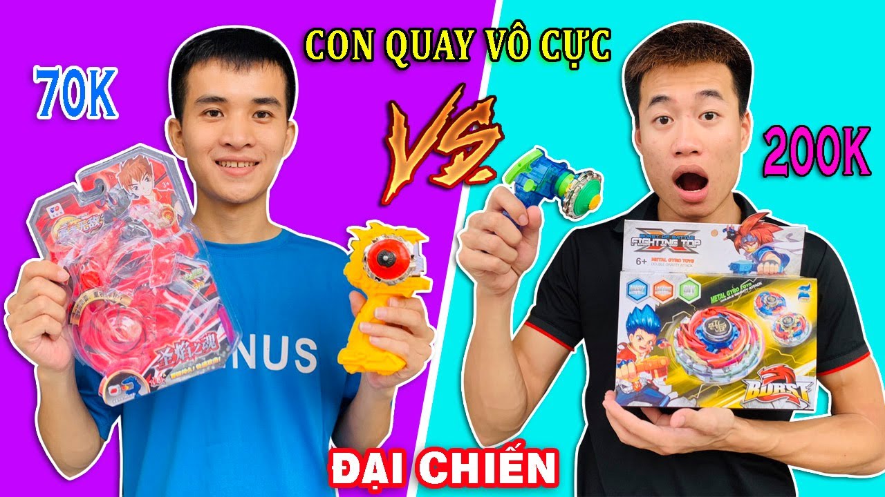 Đồ Chơi Con Quay Vô Cực Nhà Giàu Đại Chiến - Con Quay 70k vs Con Quay 200k  Có Gì Khác? - YouTube